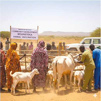 campagne de santé animale et humaine organisée par WAPCO au Niger