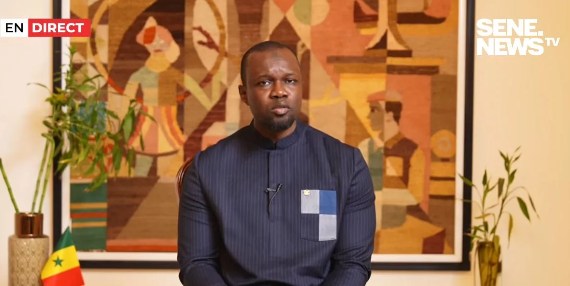Ousmane Sonko lors d'une réunion politique à la Cité Keur Gorgui