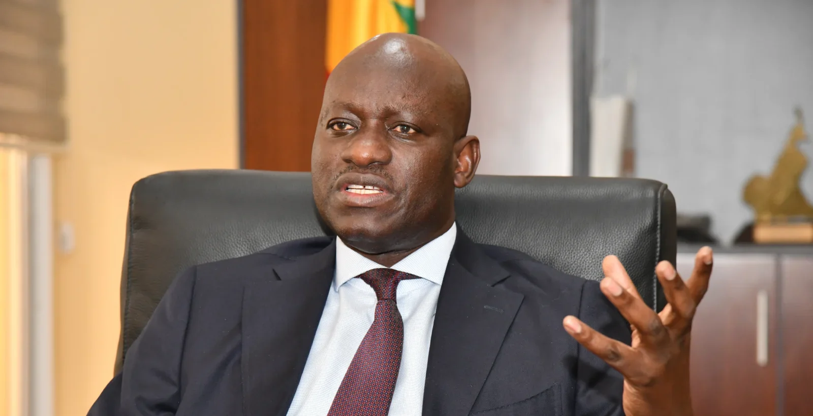 Le maire Abass Fall lors d'une prise de parole publique
