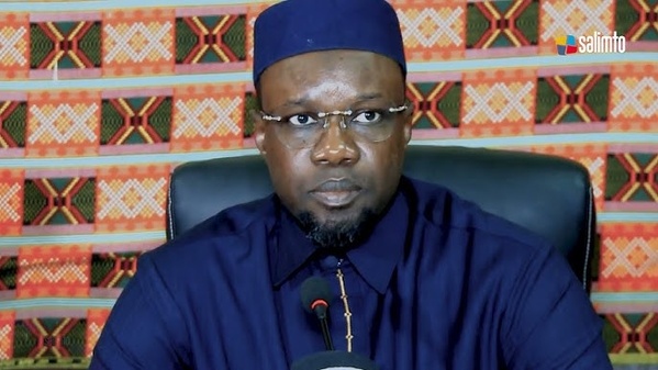 Le Premier ministre Ousmane Sonko lors du bilan des infrastructures au Sénégal