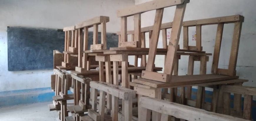 élèves en cours au Tchad