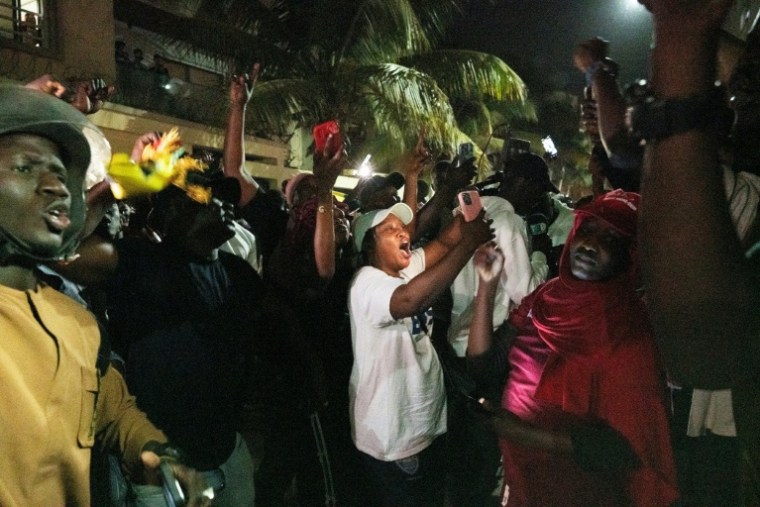 Manifestation de soutien à Ousmane Sonko devant son domicile à Dakar