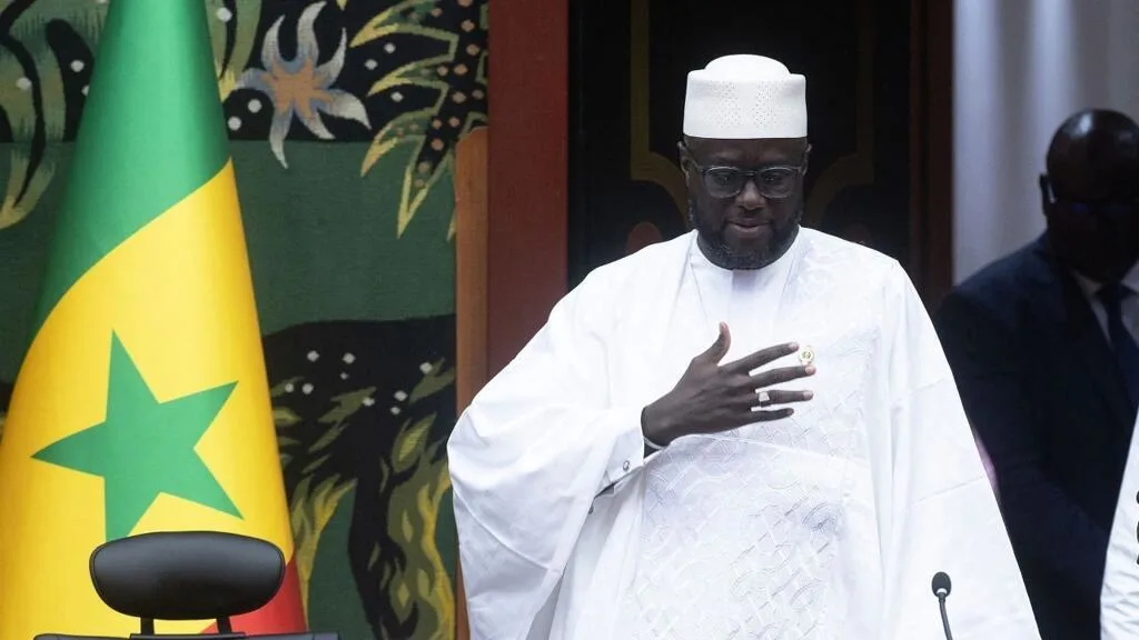 Malick Ndiaye, figure politique sénégalaise, lors d'un discours