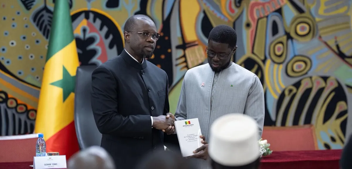 Ousmane Sonko, président de l’Assemblée nationale du Sénégal, lors de son discours après son élection