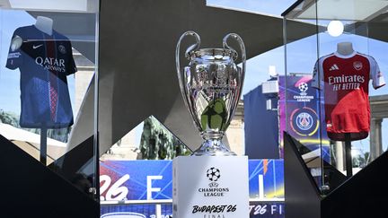 Le trophée de la Ligue des champions exposé à Budapest (Hongrie), le 29 mai 2026.