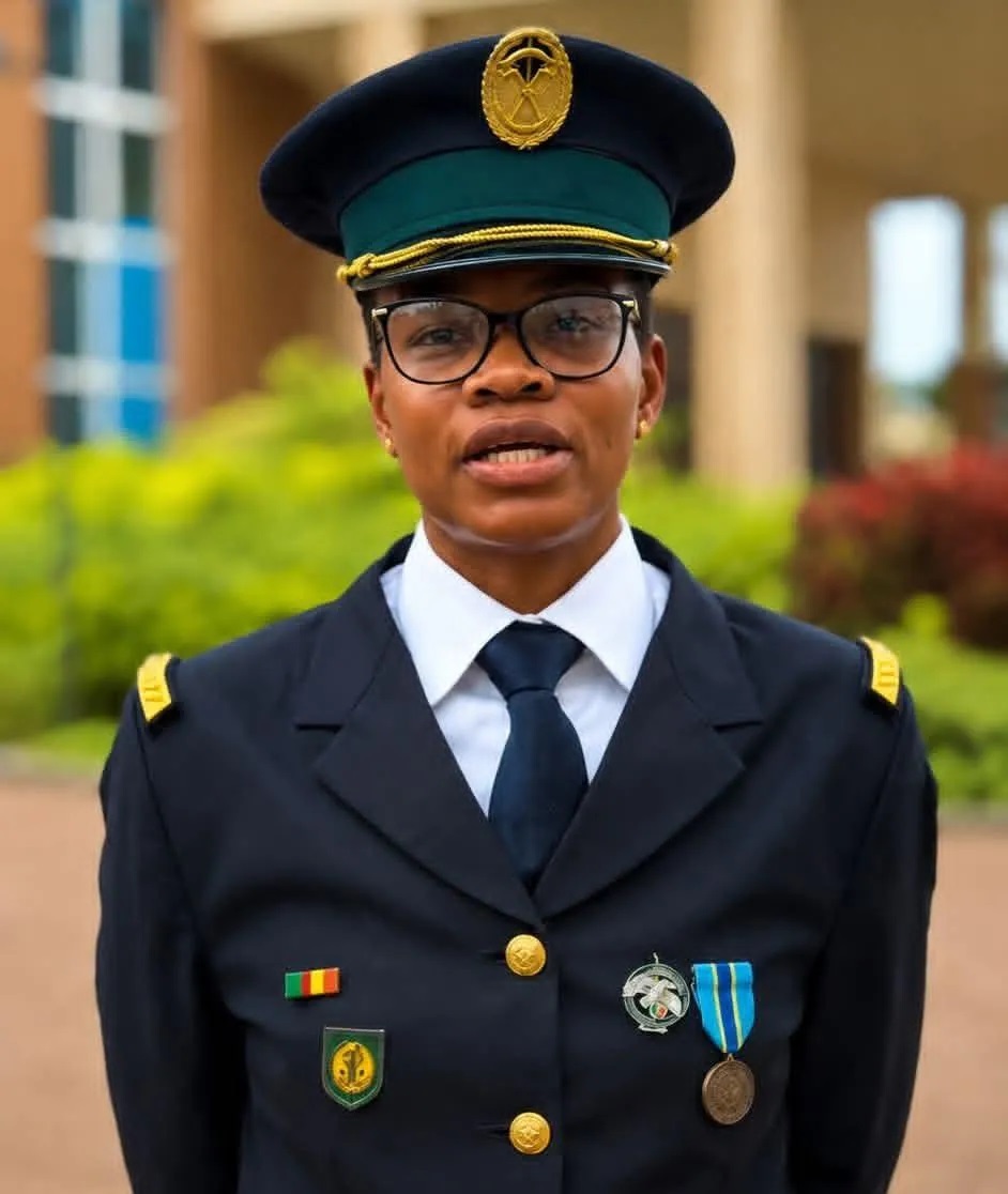 Capitaine Elvire Toupé en uniforme militaire