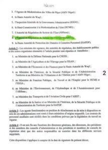 Niger : restructuration des services de la présidence et de la primature pour réduire les dépenses