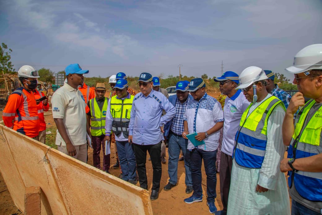 chantier troisième usine de traitement d'eau potable à Niamey