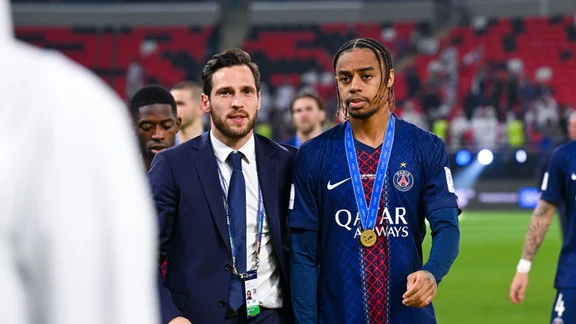 Bradley Barcola en action avec le Paris Saint-Germain