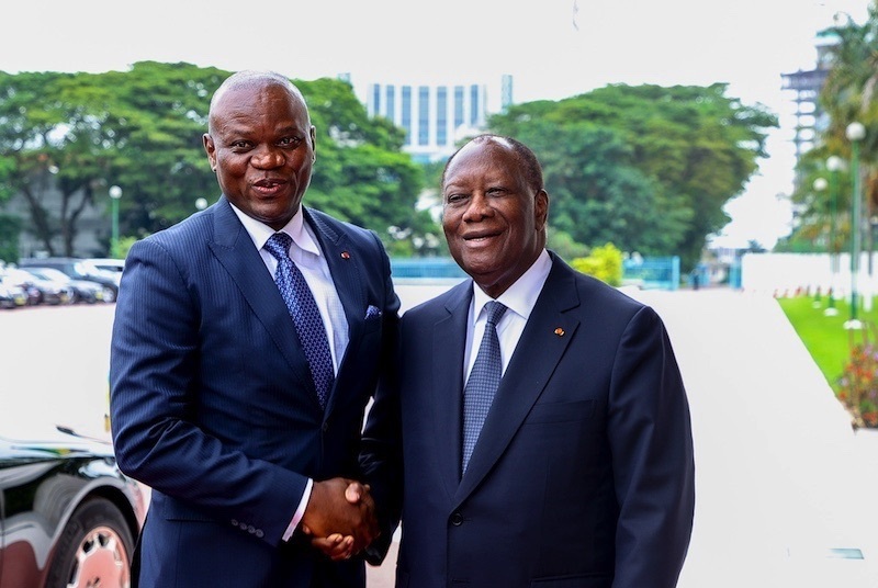 Présidents du Gabon et de la Côte d Ivoire lors d un sommet