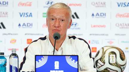 Didier Deschamps, sélectionneur de l'équipe de France, lors de sa conférence de presse avant la petite finale contre l'Angleterre en Coupe du monde 2026