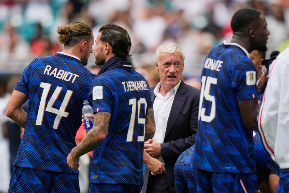 Didier Deschamps lors de son dernier match à la tête des Bleus