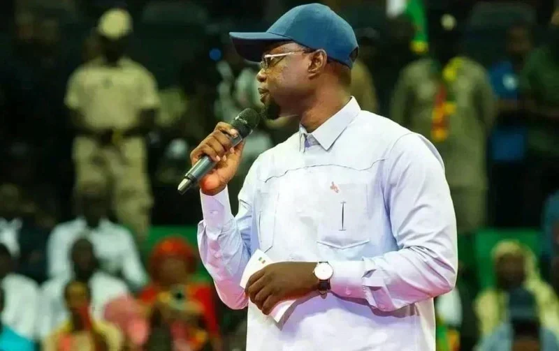 Ousmane Sonko lors d'un rassemblement politique Ousmane Sonko lors d'un rassemblement politique