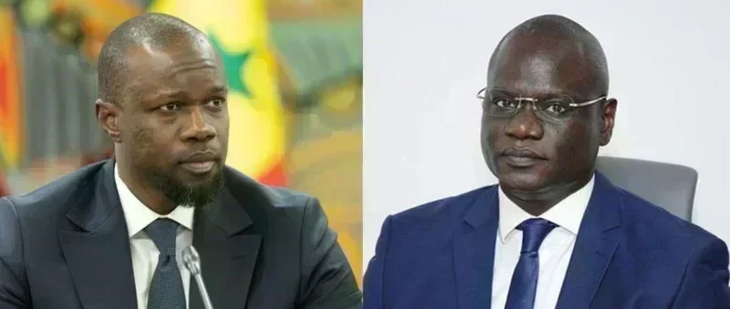 Ousmane Sonko et Abdourahmane Diouf en réunion