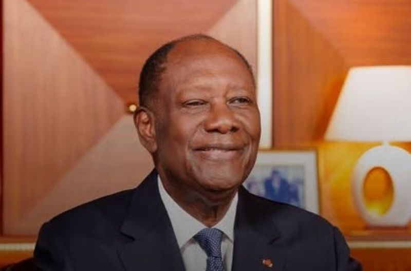 Alassane Dramane Ouattara s'exprimant lors d'un discours à Abidjan