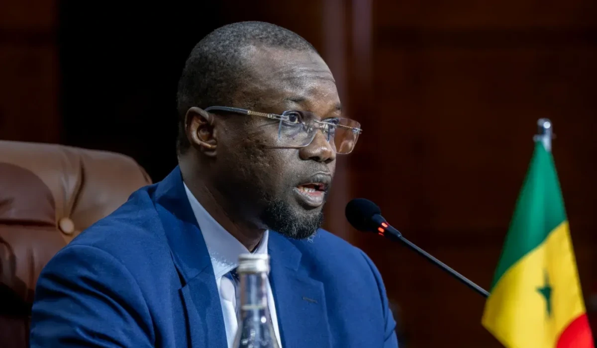Ousmane Sonko lors d'un meeting à Linguère
