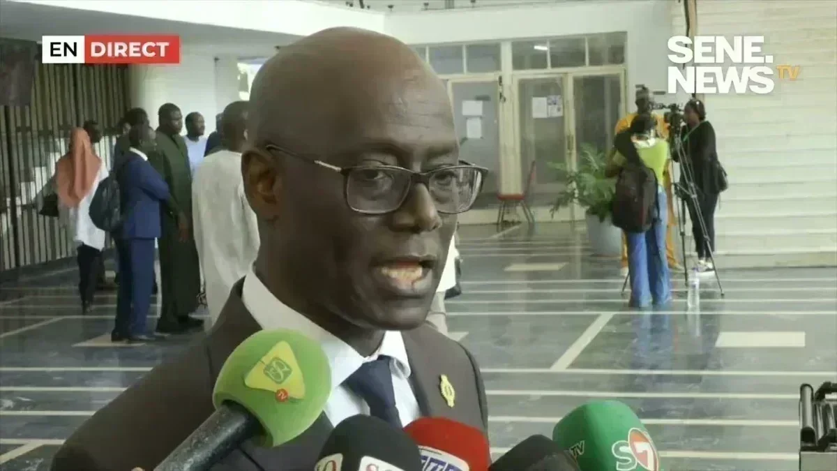 Portrait de Thierno Alassane Sall lors de son intervention parlementaire