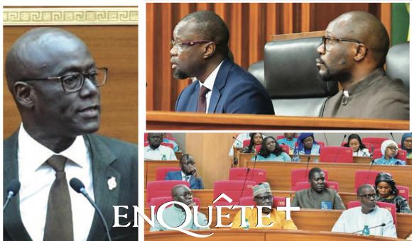 Ousmane Sonko lors de l'ouverture de la session parlementaire